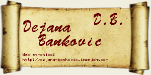 Dejana Banković vizit kartica